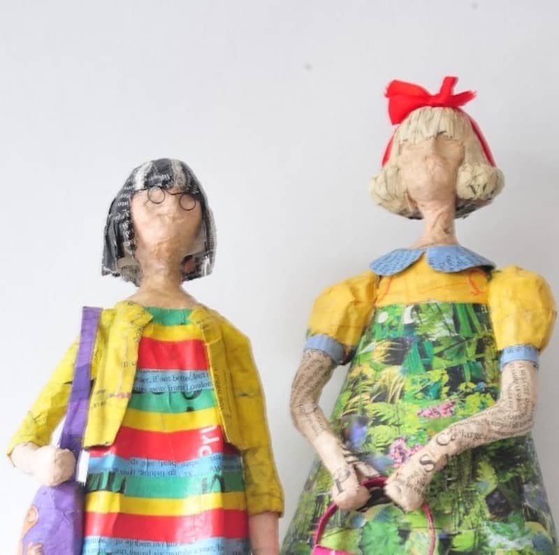 Papier-mâché Grayson and Philippa Perry