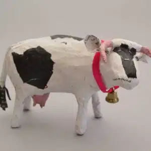 Papier mâché cow by Patty Callaghan