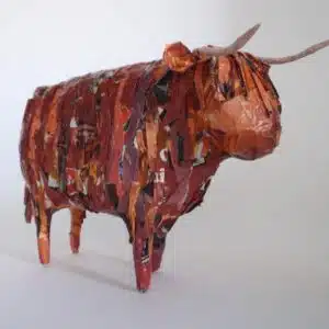 Patty Callaghan - Papier Mache Highland Cow