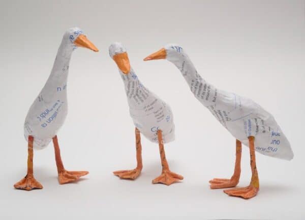 Patty Callaghan - Three Papier Mache Runner Ducks