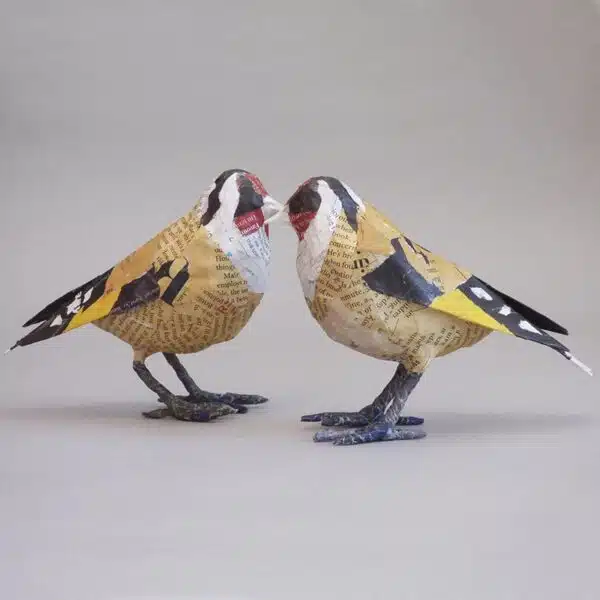 Patty Callaghan - Papier Mache goldfinches