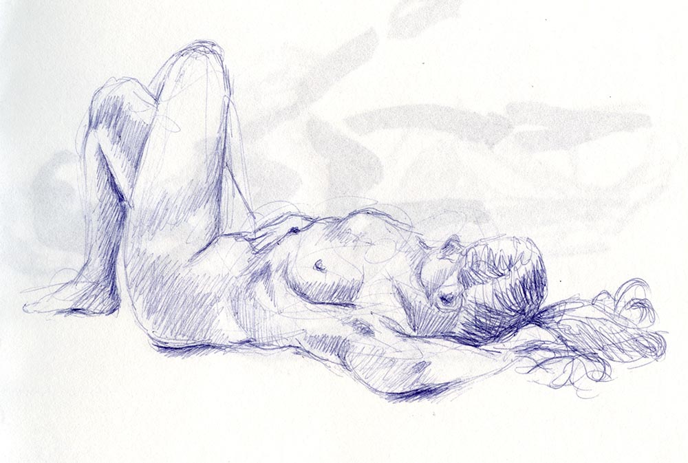 Study of a reclining female nude
