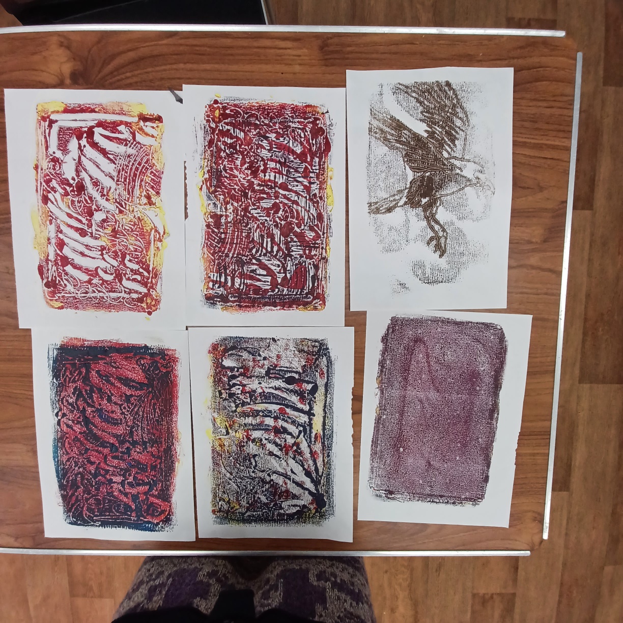 monoprints_may26 a selection of colourful abstract monoprints