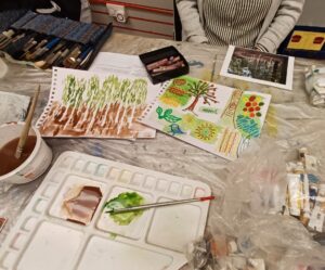 Work produced at a n art workshop