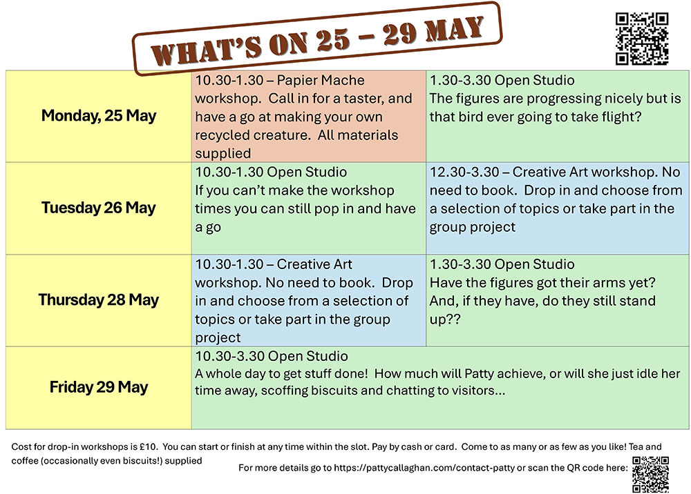 whats_on5 Programme of activities for art workshops